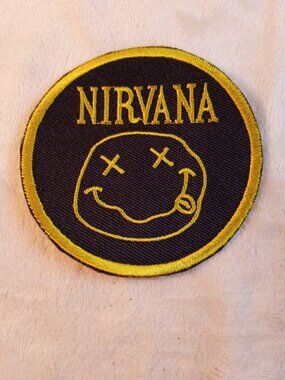 Black and Yellow Nirvana Embroidered Patch